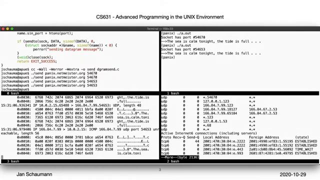 UNIX24_9_3 Advanced Programming in the UNIX Environment_ Week 09, Segment 3 - DGRAM Sockets INET смотреть онлайн