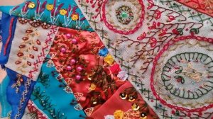 Вышивальщицам и их поклонникам. Крейзи квилт. Обзор расшитых блоков.