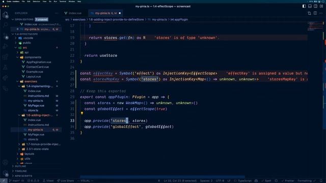 07. 1.6 - Exercise - Use inject and provide to ensure our stores are app-specific смотреть онлайн