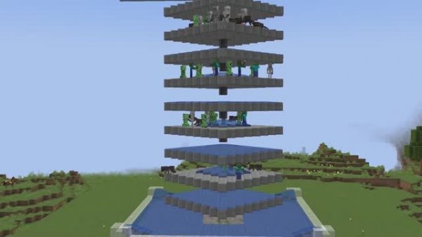 КАК ПОСТРОИТЬ ПРОСТУЮ ФЕРМУ МОБОВ В МАЙНКРАФТ! MINECRAFT!