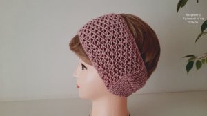 Повязка на голову с завязкой. / Подробный МК./