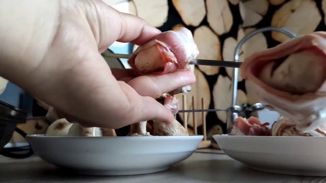 Шампиньоны на гриле 🤤