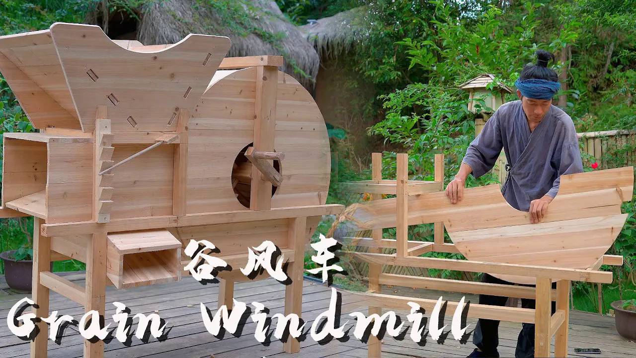 Grain Windmill： Ancient Device for Separating Bran and Shrunken Grains from Cereals! смотреть онлайн