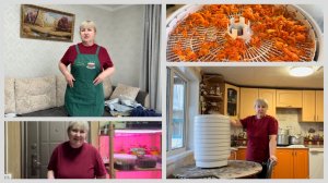 ХОЛОД/ ЗЕМЛЯНАЯ БУРЯ🌪️Забрала ПОСЫЛКУ, а МУЖА НЕТ😅. Начинаю СУШКУ ОВОЩЕЙ🥕