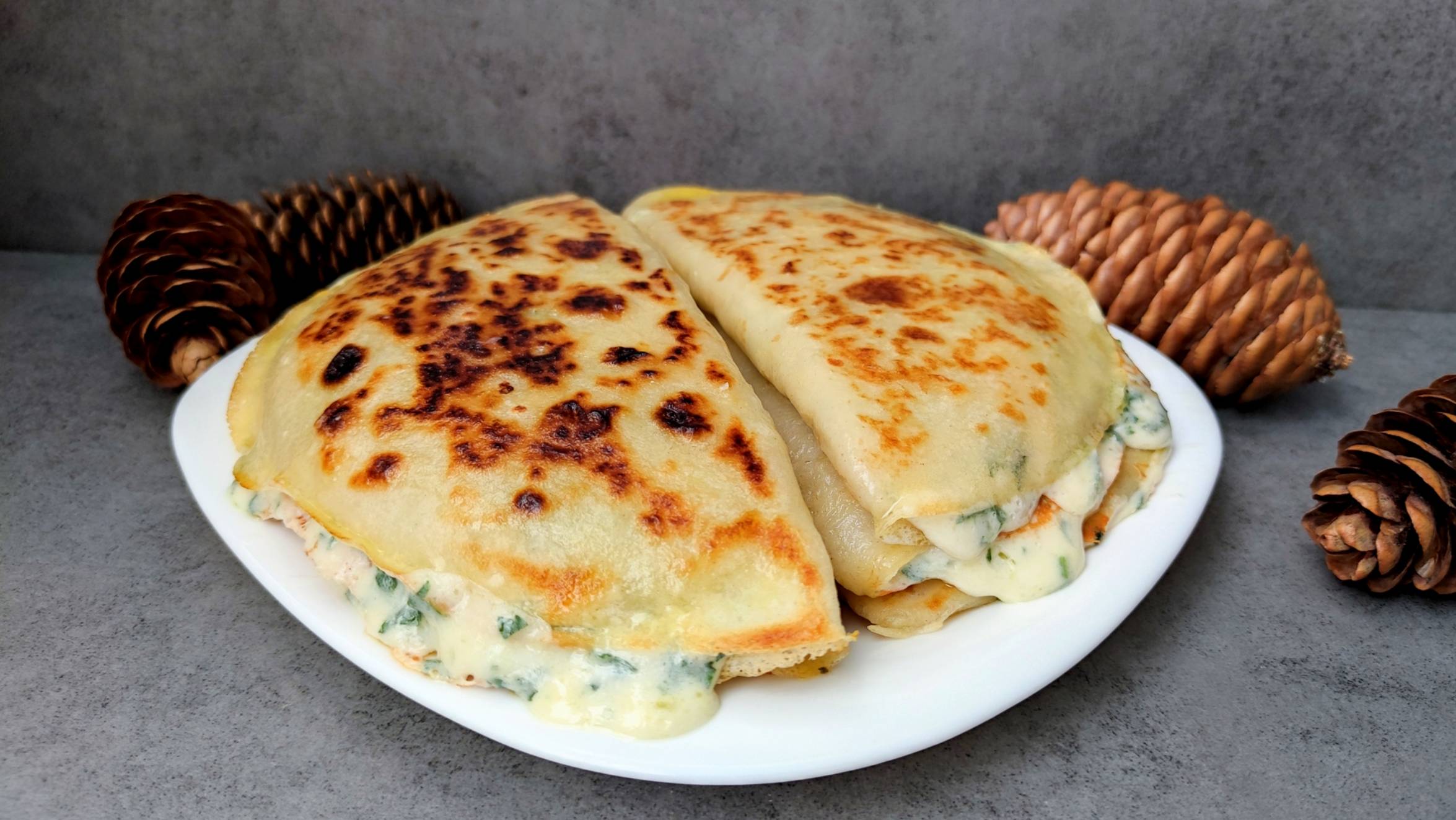 Лепёшки с зеленью и сыром. Кутабы. Рецепт завтрака. смотреть онлайн