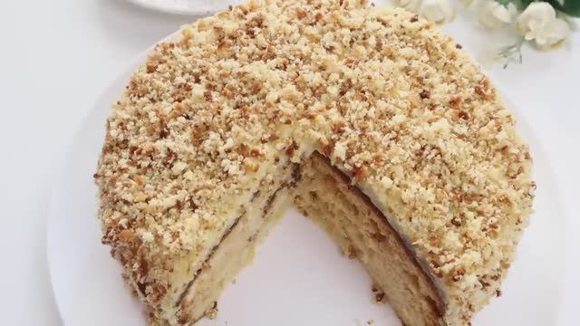 БЕЗ РАСКАТКИ коржей! Нежный, как Пух! Медовик с лимонным кремом/ Домашний простой торт