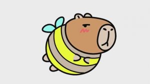 Как нарисовать милую пчелу-капибару