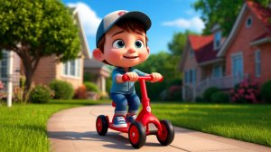 Детский самокат, мультик для детей, песенка для малышей,развивающие мультики дя детей.
