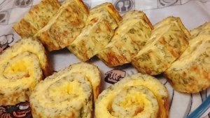 На скорую руку. Рулет из кабачков с сыром. Самый вкусный.