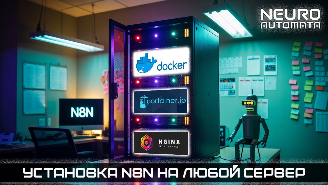 Установка N8N на ЛЮБОЙ сервер. Docker. Portainer. Nginx Proxy Manager смотреть онлайн