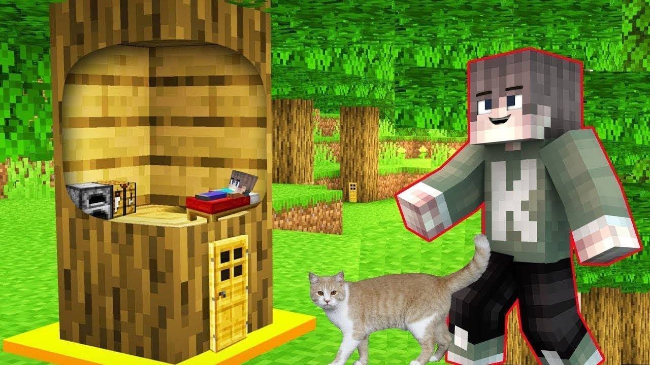 ЭТОТ ДОМ В ДЕРЕВЕ СЛОМАЕТ ВАШ МОЗГ В МАЙНКРАФТ 100% ТРОЛЛИНГ ЛОВУШКА СЛОМАННЫЙ MINECRAFT ДОМИК смотреть онлайн