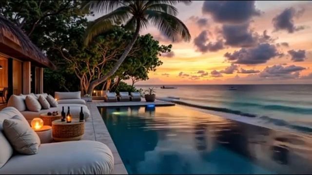 Уютная расслабляющая музыка, успокаивающие волны океанской воды для медитации