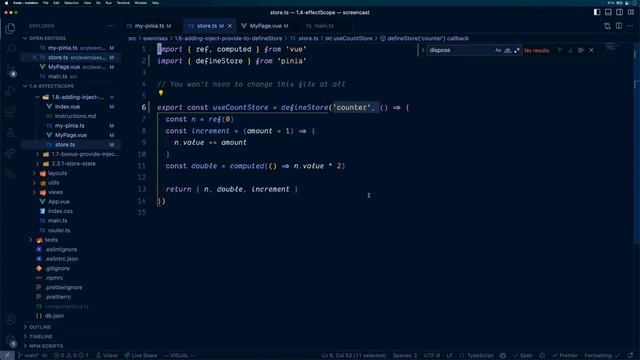 11. 2.1 - Quick start with Pinia смотреть онлайн