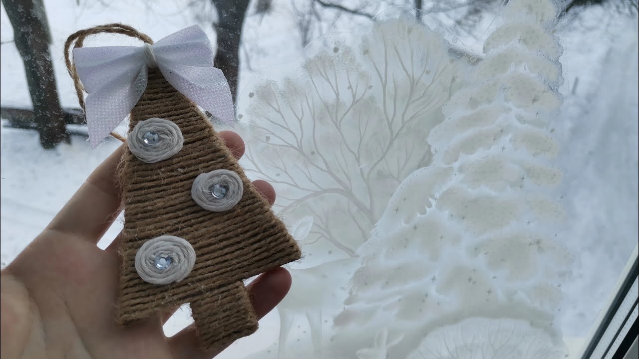 Елочные игрушки своими руками: Джут и картон для детского творчества