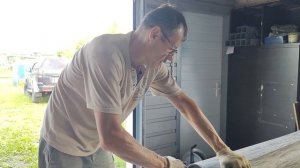 Рубашка из рубероида для буронабивной сваи. Ещё один в