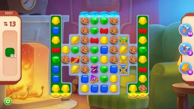 Homescapes.  1021 уровень.