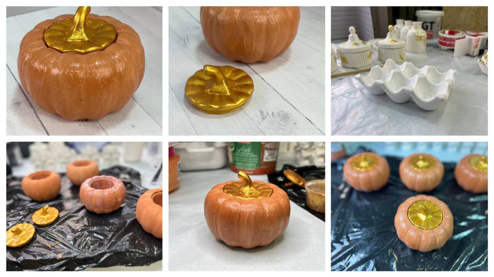 Тыквы и подставки. Окрашивание и покрытие лаком смотреть онлайн