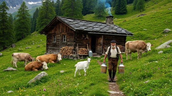 Switzerland - How do people live in Swiss Alpine villages? The last Swiss shepherds