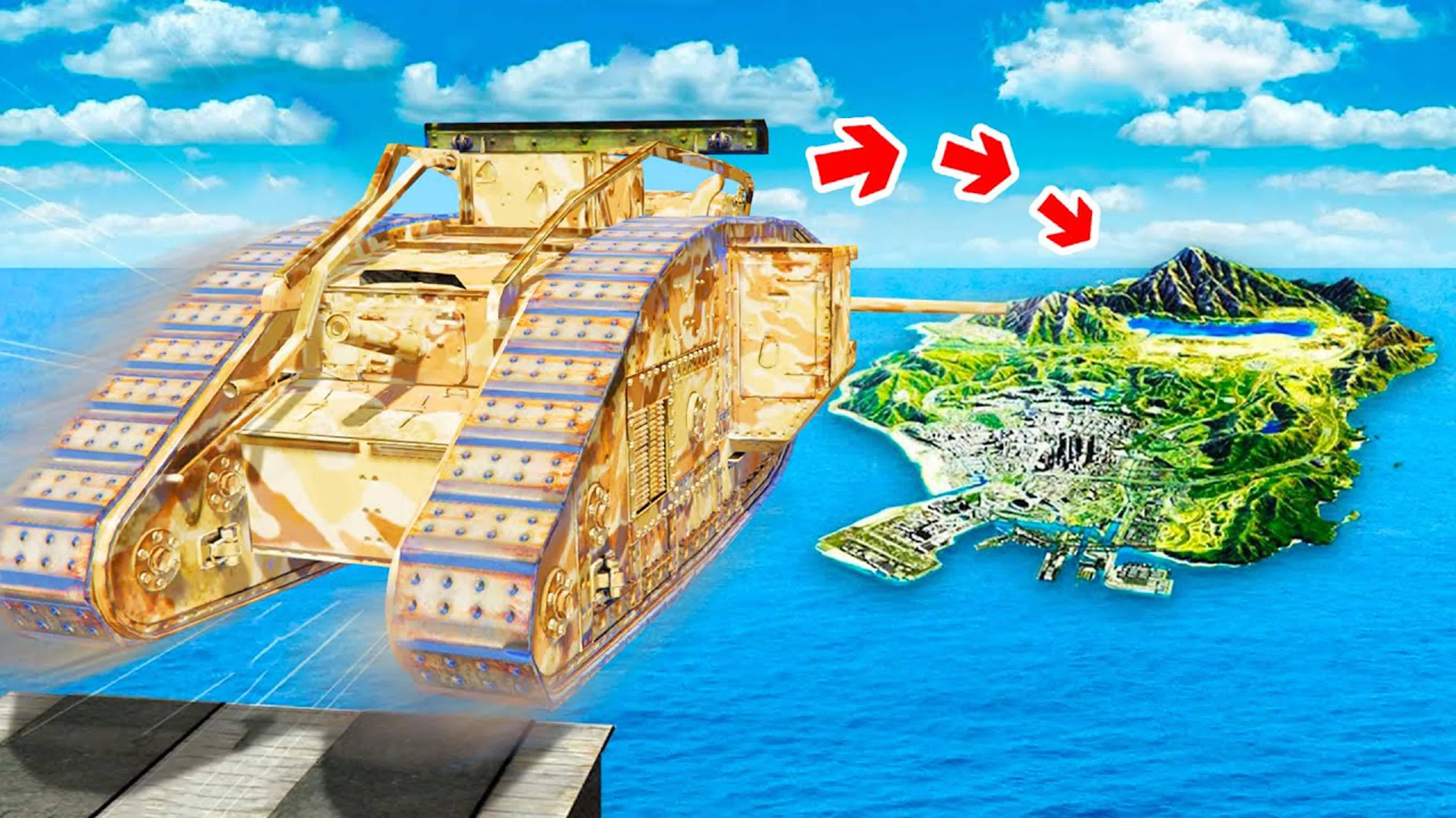 Сможет ли танк из будущего перелететь всю карту в гта 5 ? - эксперимент в gta 5 смотреть онлайн
