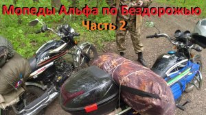 Мопеды Альфа по Бездорожью на рыбалку Часть 2