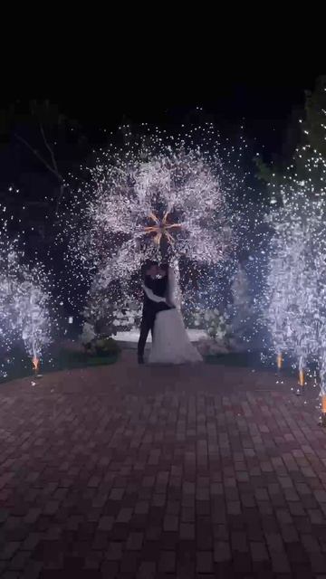 Фейерверк на свадьбу, дорожка, вертушка цветок из фонтанов холодного огня 27.04.2025 Жардин смотреть онлайн