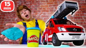 Чиним пожарную машину и спасаем мусоровоз!  Ремонт машинок