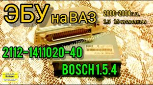 ЭБУ (Мозги) на ВАЗ 2112-1411020-40. Обзор и прошивка Bosch 1.5.4 1.5 16 кл. евро-2 ВАЗ 2000-04 гв.