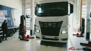 Подкатные колонны торговой марки Sunshine AU-7500. Дилерский сервисный центр КАМАЗ.