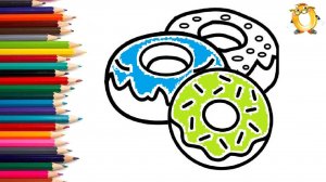 Мультик - раскраска для детей ПОНЧИК. Учимся как рисовать ДЕСЕРТ // ОБУЧАШКА ТВ