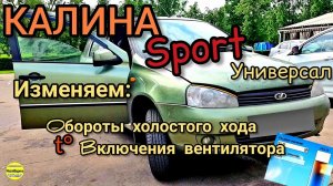 Калина Спорт 1.6 л., 16 кл. 126 мотор. Изменяем обороты холостого хода и t° включения вентилятора