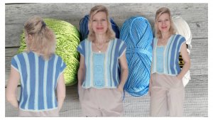 Не знаете, куда деть остатки пряжи?! Свяжите модную кофточку.