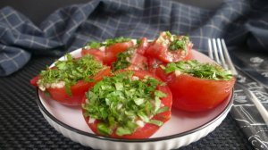 Быстрая закуска к шашлыкам за 5 минут! Маринованные помидоры!