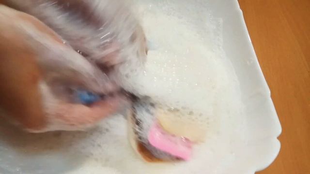 Lathering new soap scraps | Купаю новые мыльные обрезочки