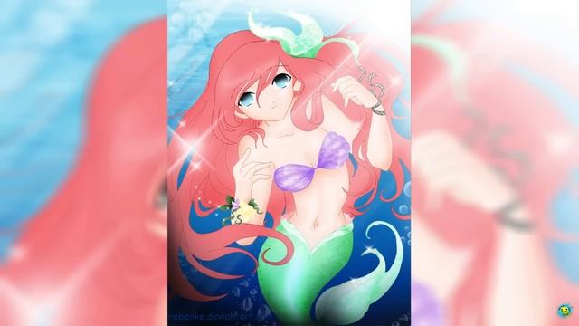 Принцесса Диснея Ариэль в стиле аниме. Princess Disney Ariel in the style of anime смотреть онлайн