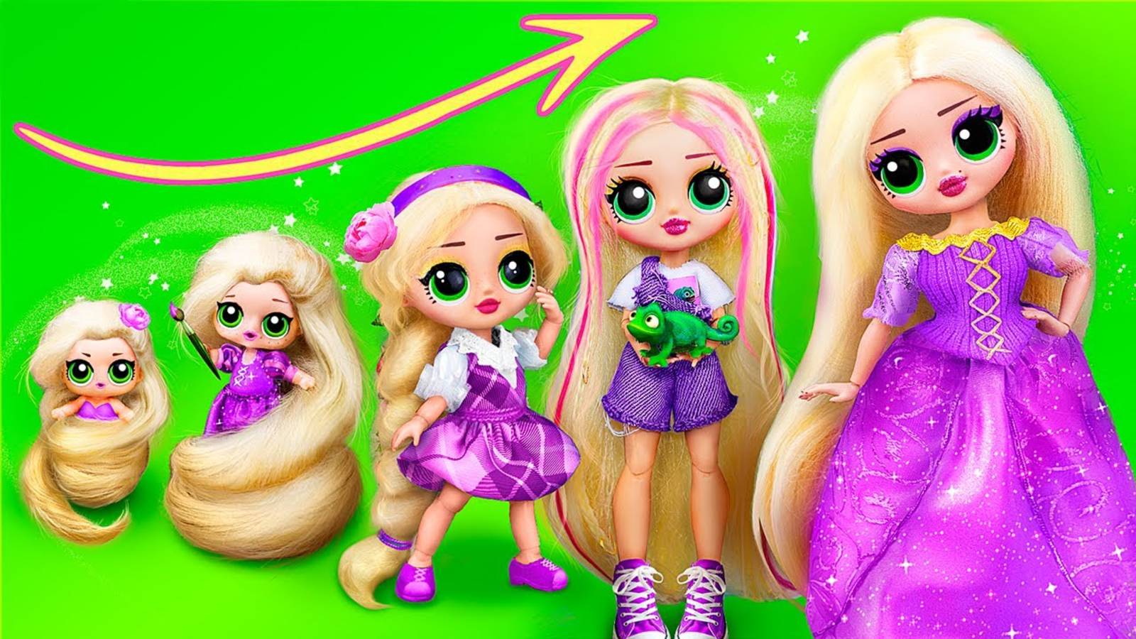 История Рапунцель - 30 идей для кукол ЛОЛ смотреть онлайн