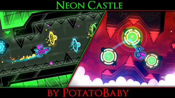 Neon Castle by PotatoBaby (3 Coins) | Weekly Easy Demon