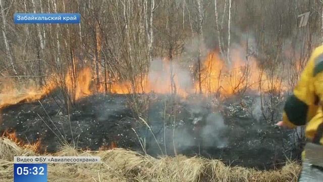 Первый канал_Все серьезнее обстановка с природными пожарами в Забайкалье смотреть онлайн