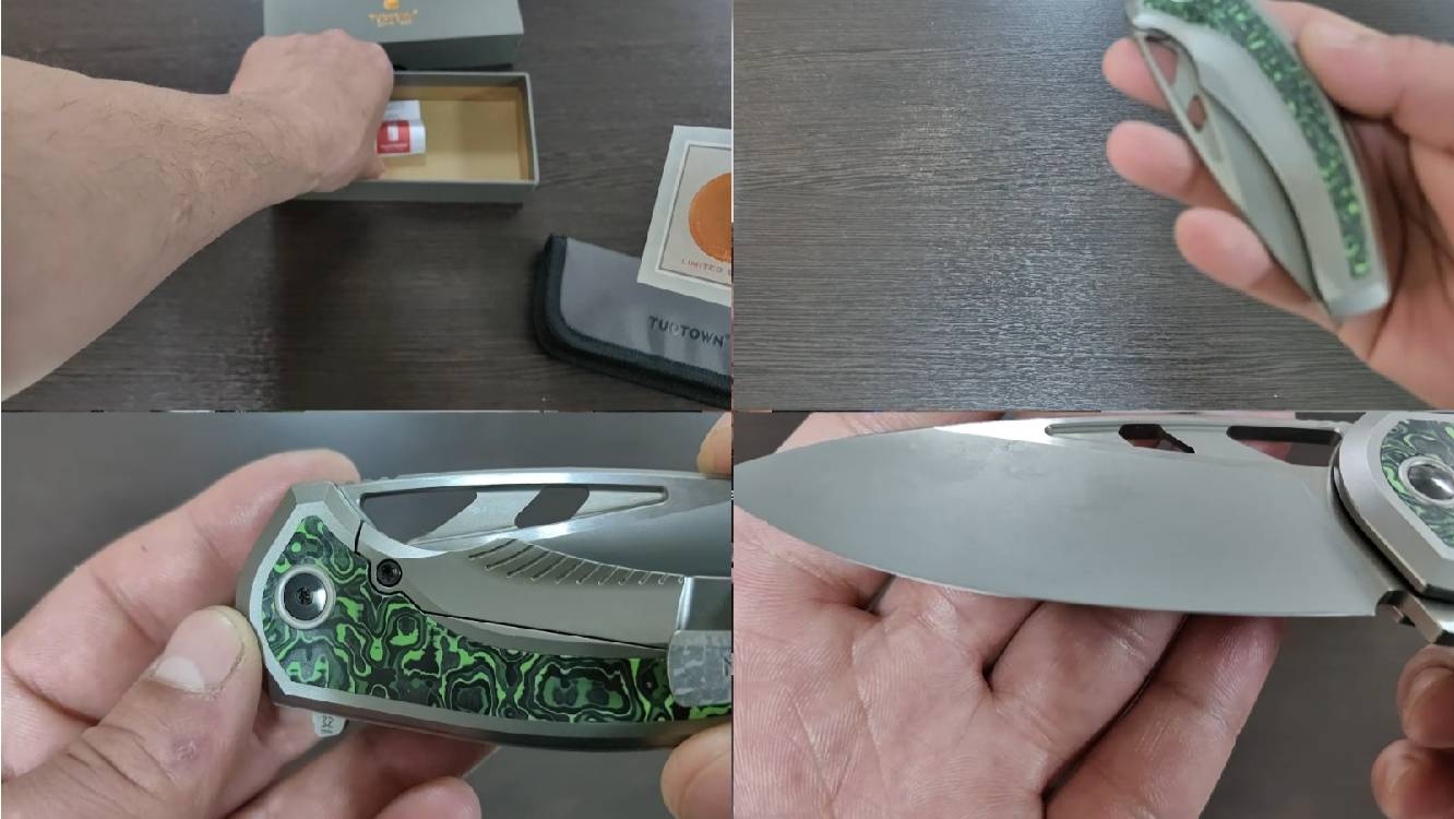 Заточка складного ножа Tuotown Whale, и ножи в работе