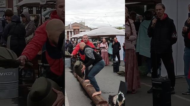 Омск. Фестиваль ШтормFest- 2023.Бой мешками на бревне👍 смотреть онлайн