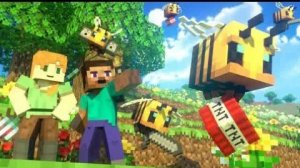 Пчелки войны, жизнь Алекс и Стив Minecraft  анимация