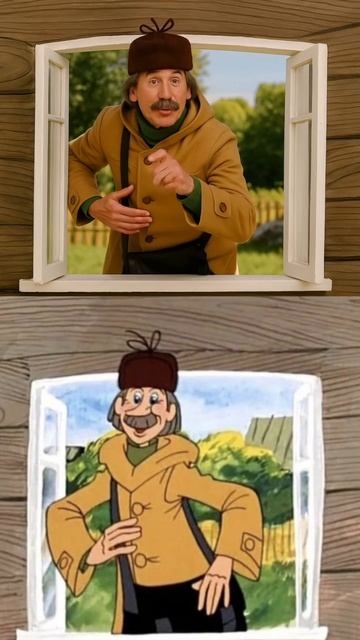 Герои из мультика Трое из Простоквашино оживают #Простоквашино смотреть онлайн