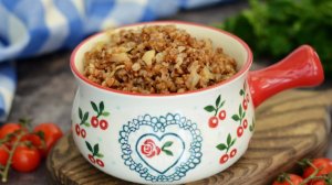 Гречка с салом и луком на сковороде за 15 минут 🥣" / Сытно и дешево