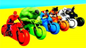 Мультики для детей про Электронные Мотоциклы и Спортивные Машины для детей и Супергероев