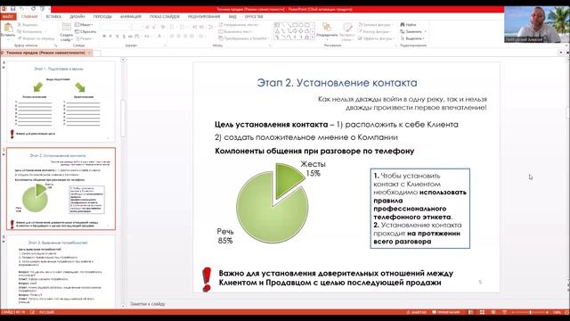 2. Установление контакта