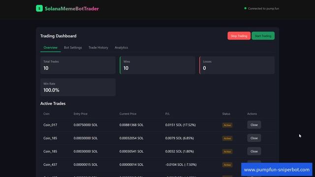 Solana MemeCoin Bot. Solana Trading Bot. Pumpfun Trading Bot!