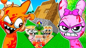 СПРУНКИ БРЕЙНРОТ ЖИВОТНЫЕ СПРЯТАЛИСЬ ПОД ДОМОМ ОТ ХОРРОР СПРУНКИ В МАЙНКРАФТ ВОВАН