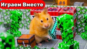 Хомяк убегает из лабиринта в Майнкрафте 🐹⛏️ Приключения Умного Хомяка 🐹⛏️ Видео для детей