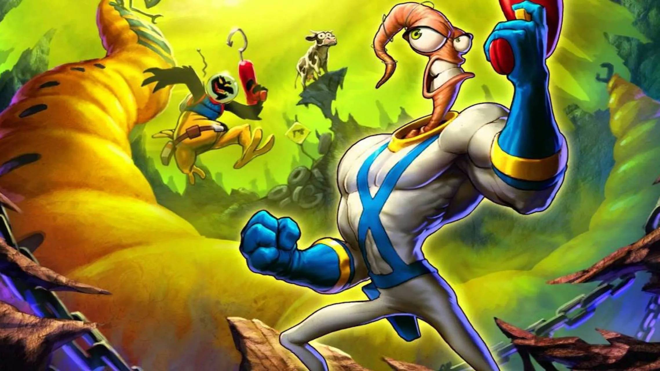 Червяк Джим Игра SEGA смотреть онлайн