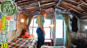 Ночую одна в Домике из камыша зимой | Обливаюсь водой и готовлю на печи