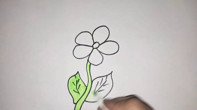 Рисуем цветок для детей/ How to draw a flower for children/ смотреть онлайн